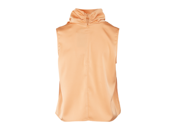 Ellinor Top Nectarine L Satin watefall top 