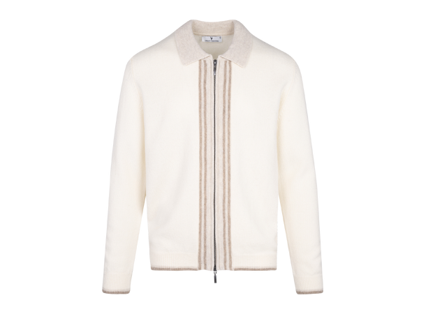 Ford zip cardigan Cream M Wool knit cardigan 