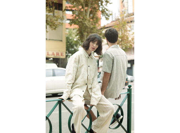 Helin Pants Cream L Loose crochet pants 