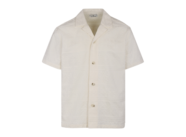 Hubert SS Shirt Cream L Cotton structure SS shirt 
