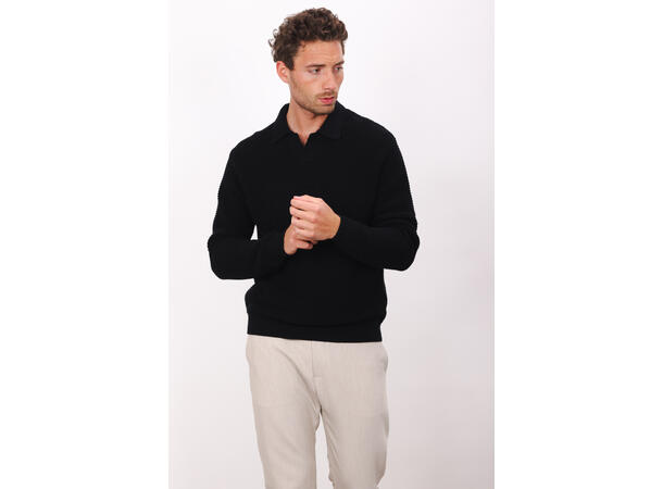 Julien Sweater Black L Structure knit sweater 