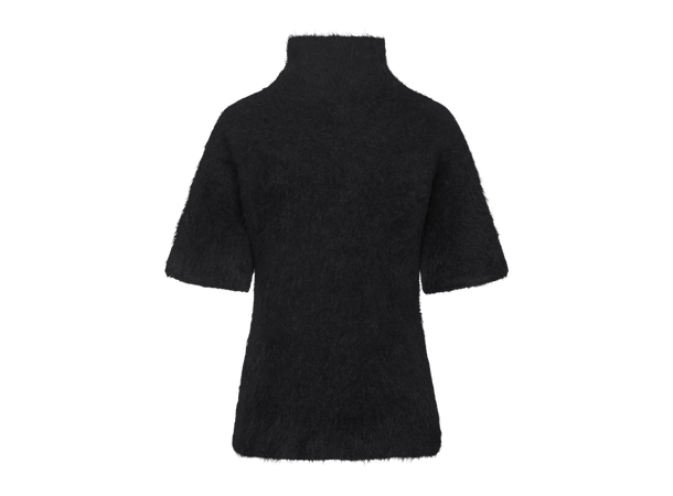 Leah SS Turtleneck Black S Short sleeved alpaca turtleneck 