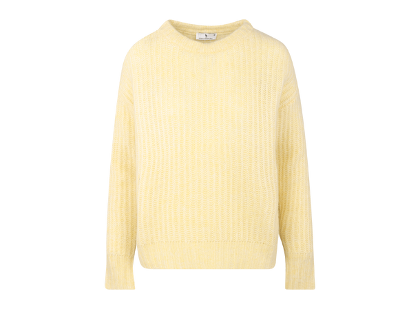 Majken Sweater Light Yellow M Loose crewneck 
