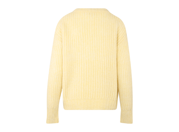 Majken Sweater Light Yellow M Loose crewneck 