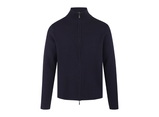 Nathan Cardigan Dark Navy XXL Viscose knit 2-way zip cardigan 