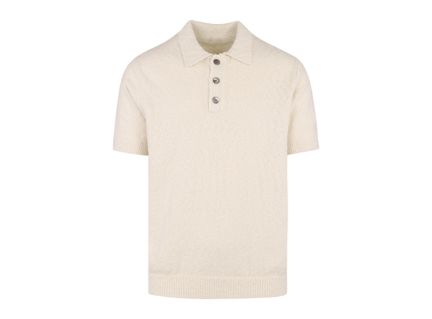 Sacha Pique Cream M Boucle knit button pique 