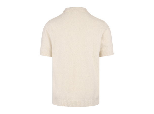 Sacha Pique Cream M Boucle knit button pique 