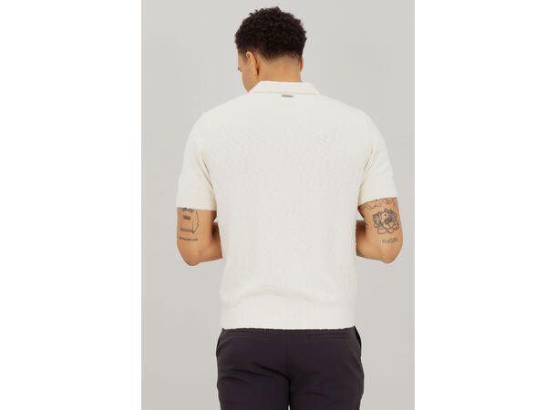 Sacha Pique Cream M Boucle knit button pique 