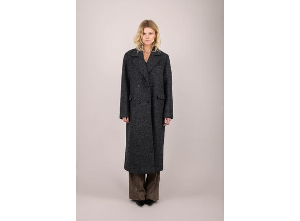 Xandra Coat Charcoal XL Boiled wool coat 