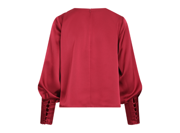 Kirstine Blouse Burgundy M Satin blouse 