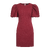 Keiyaa Dress Burgundy M Dress with puffed sleeves 