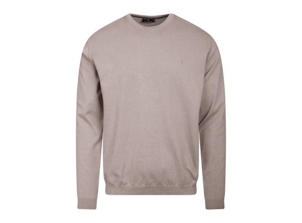 Jake Sweater Dark Sand M Basic knit sweater 