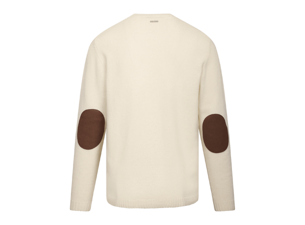 Basse Sweater Cream L Lambswool with patch 