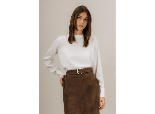 Leiden Belt Chocolate brown M Classic suede belt 