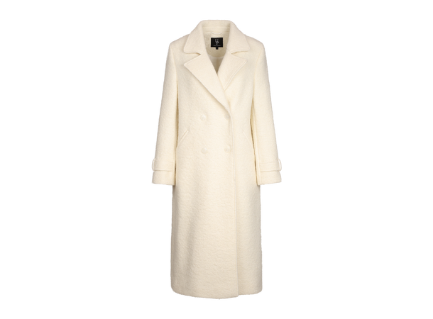 Delilah Coat Cream M Long wool coat 