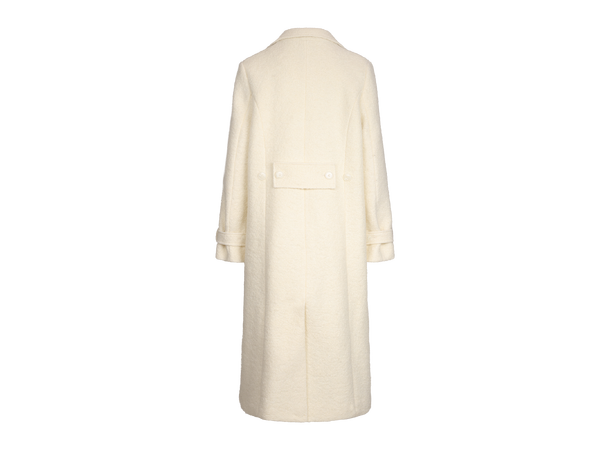 Delilah Coat Cream M Long wool coat 