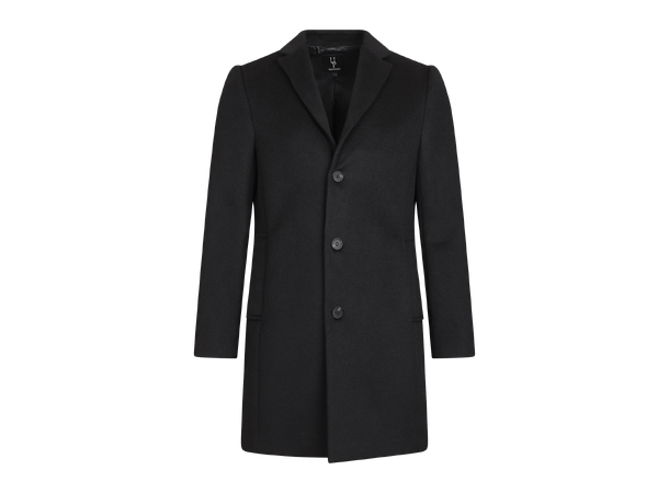 Miles Wool Coat Black M Basic wool coat 