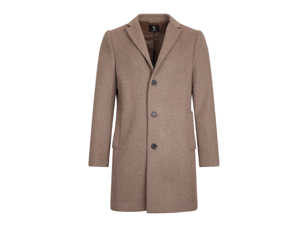 Miles Wool Coat Dark Sand M Basic wool coat 