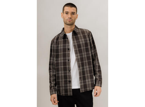 Otis LS Shirt Brown multi M Velour check shirt 
