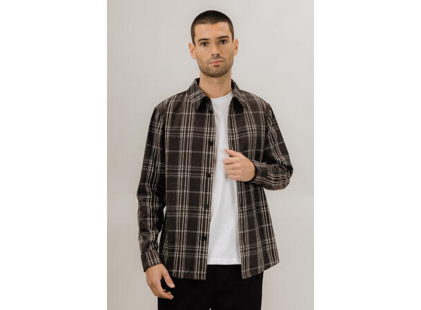 Otis LS Shirt Brown multi M Velour check shirt 