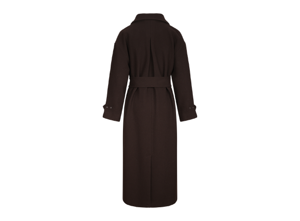 Amelie Trenchcoat Chocolate Brown S Long wool trench 