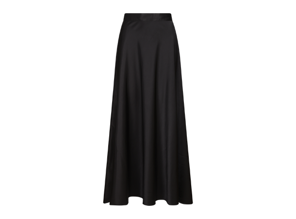 Anastasia Skirt Black XS Dramatic satin skirt 