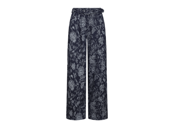 Claire Pants Dark denim M Decorative pattern pants 