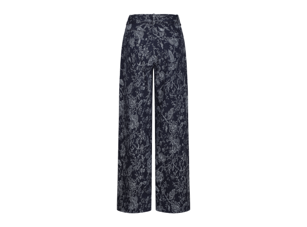 Claire Pants Dark denim M Decorative pattern pants 