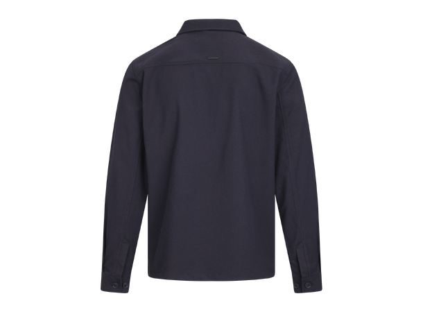 Argus Overshirt Dark Navy S Flannel Zip Overshirt 