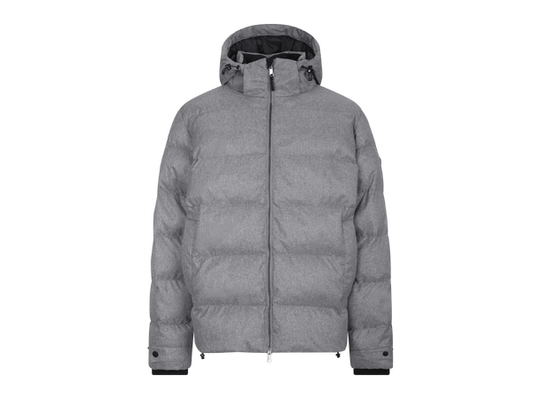 Lester Jacket Grey melange M Brushed flannell padded jacket 