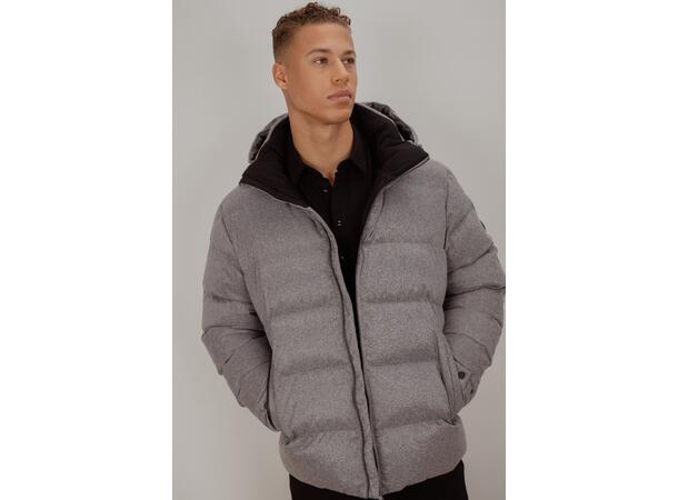 Lester Jacket Grey melange M Brushed flannell padded jacket 