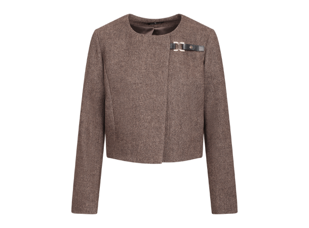 Annabelle Jacket Dark Brown S Twill wool cropped  jacket 