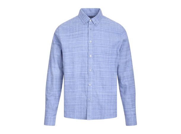 Ronald LS Shirt Mid blue L Flannel Check Shirt 