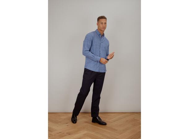 Ronald LS Shirt Mid blue L Flannel Check Shirt 