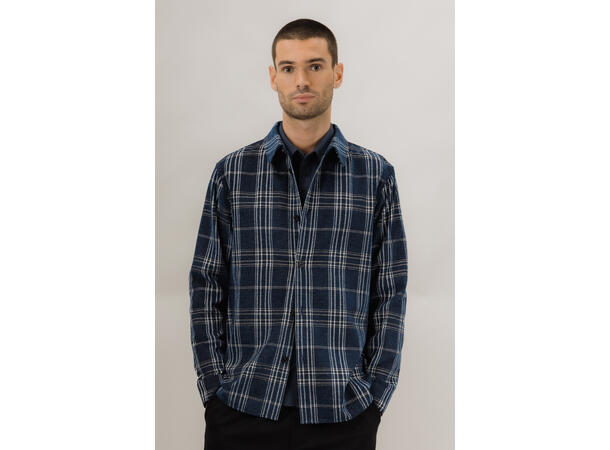 Otis LS Shirt Navy multi L Velour check shirt 