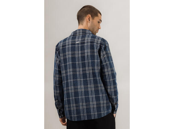 Otis LS Shirt Navy multi L Velour check shirt 