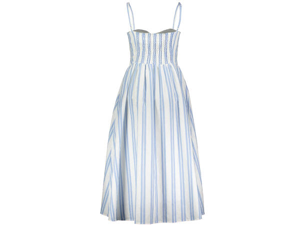 Drew Dress Brunnera Blue Stripe XL Linen mix sundress 