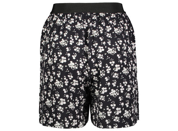 Emily Shorts Black Aop S Viscose shorts w/elastic waist 