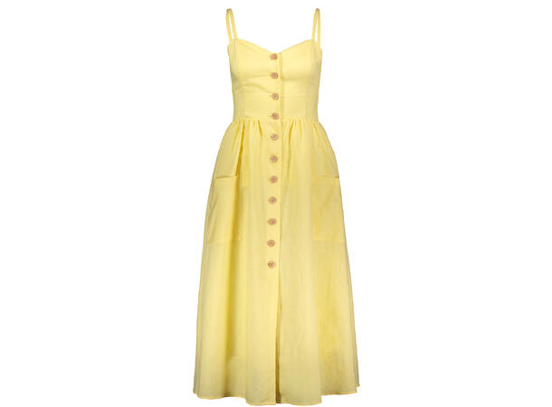 Drew Dress Popcorn Yellow L Linen mix sundress 