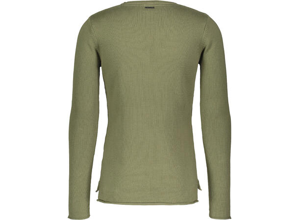 Kalle Sweater Deep Lichen S Basic Cotton R-neck 
