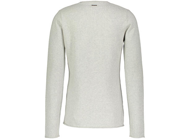 Kalle Sweater Light Grey Melange XXL Basic Cotton R-neck 