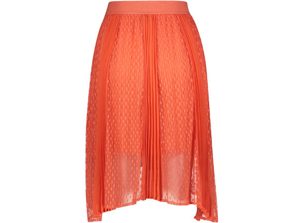 Laura Skirt Emberglow S Mesh panel plisse skirt 