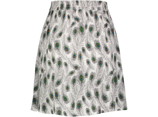 Dagny Skirt White AOP S Basic viscose skirt 